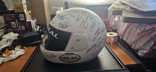 Racing Helmet With Autographs