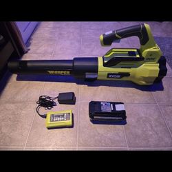 Leaf Blower-Ryobi Brushless 40v w/4ah Battery And Charger (BRAND NEW)