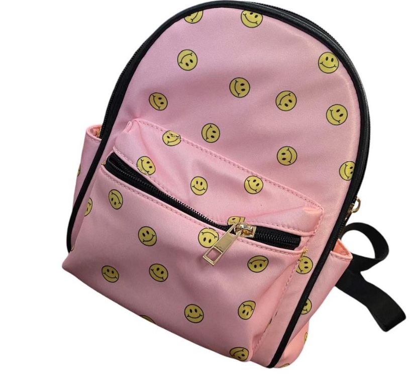 Mini Pink Smiley Backpack