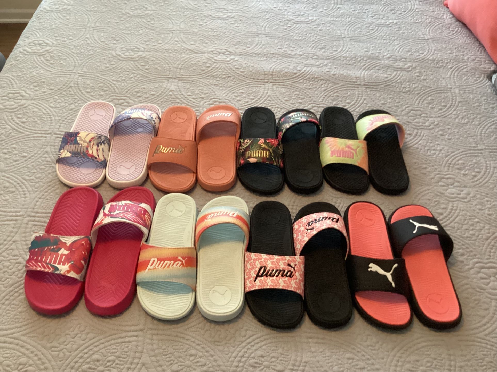 Womens puma Slides All Size 9 Brand New $20 Each Or Entire Lot For $140