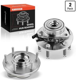 A-Premium 2 x Front Wheel Bearing and Hub Assembly with ABS & 6-Lug