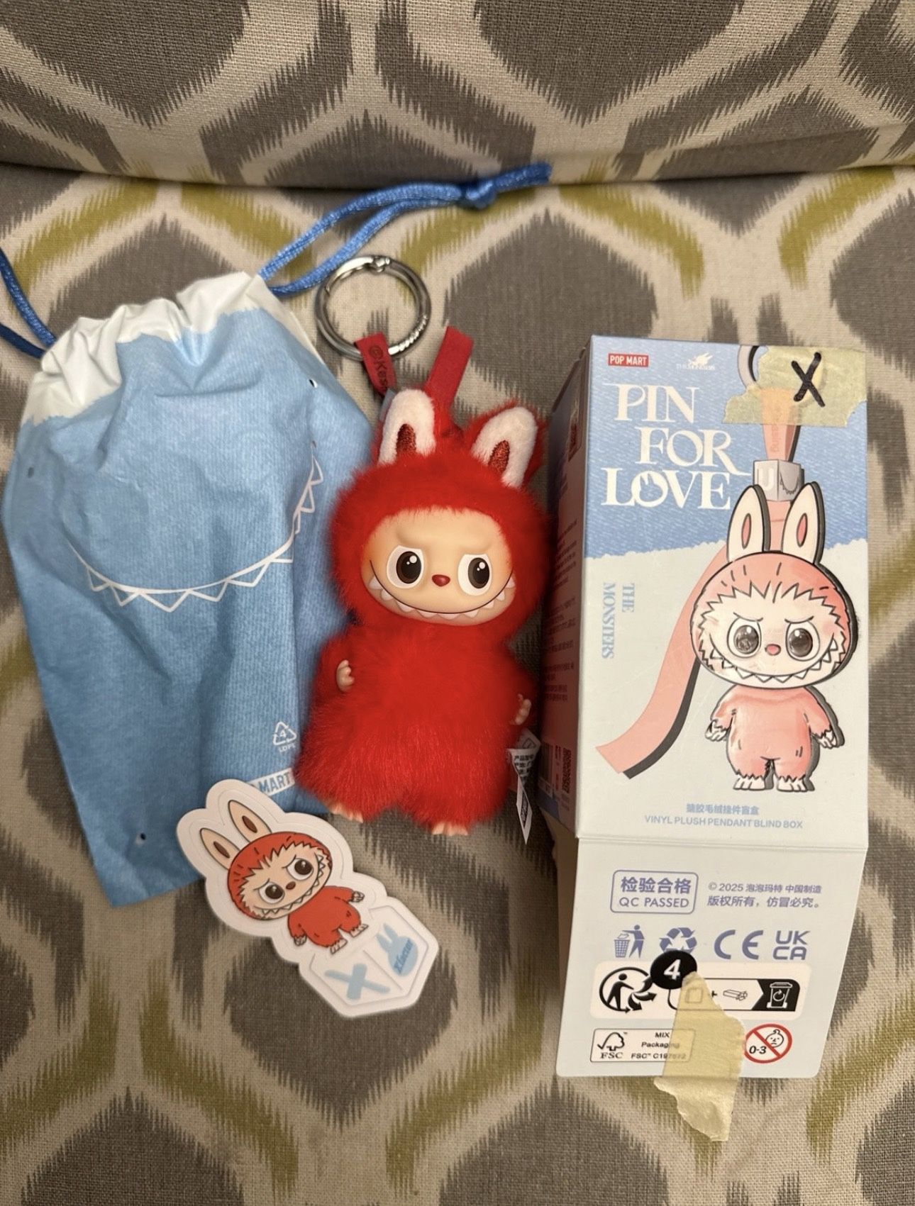 Labubu Pin For Love Letter X