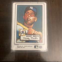 Mickey Mantle Rookie Card Made Of Porcelain With Certificate 