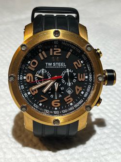TW Steel Chronograph Watch Gold Tone