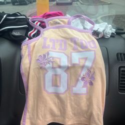 Cute orange Limited tank top