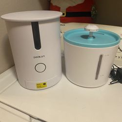Automatic Food Dispenser And Water Fountain For Cats. Or Small Dog