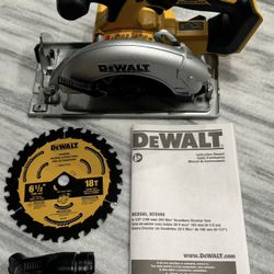 Brand New DEWALT 20v Brushless 6-1/2” Circular Saw Tool Only With Cutting Blade 
