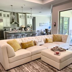 Leather Sectional With Ottoman 