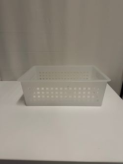 EURO TOTE Translucent White Perforated Plastic Storage Bin