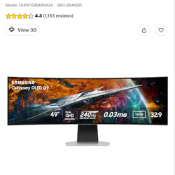 49" Samsung OLED Gaming Monitor, almost new