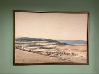 Large Framed Coastal Landscape Wall Art