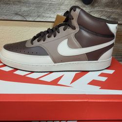 *NEW* Nike Court Vision Mid NN Baroque Brown/Light Bone Mid Shoes Size Men’s 12