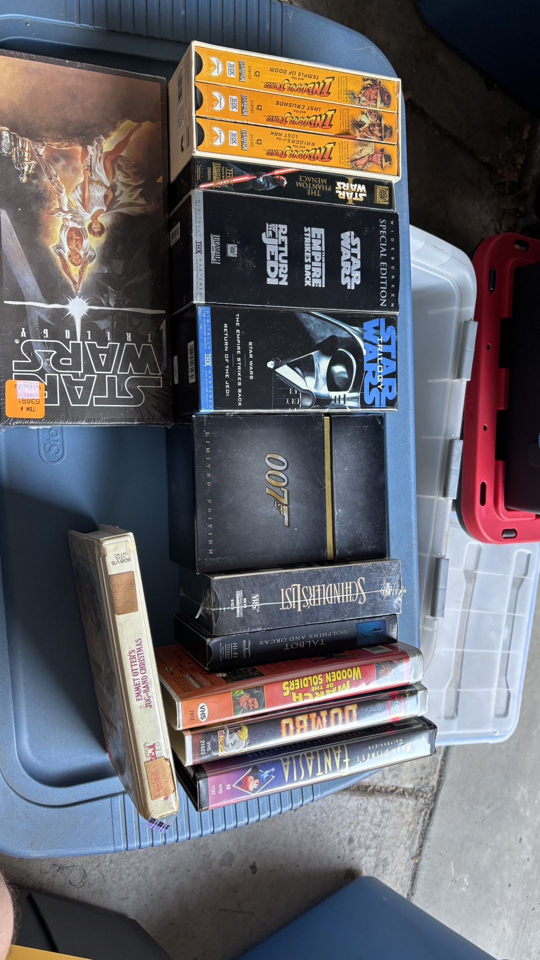 Star Wars Disney 007 Indian Jones VHS