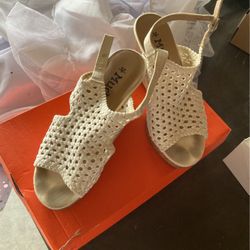 White Summer Wedges