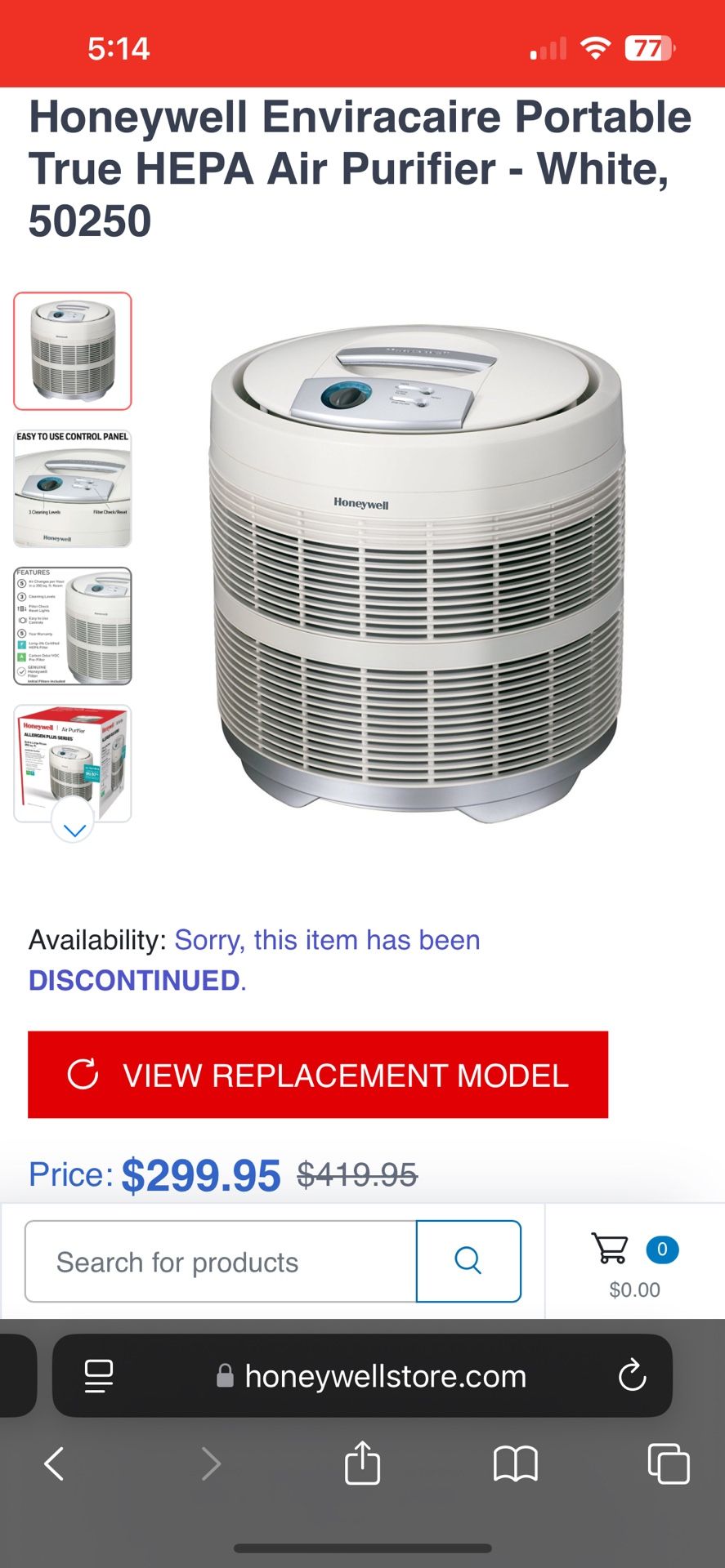 Honeywell Hepa Air purifier 