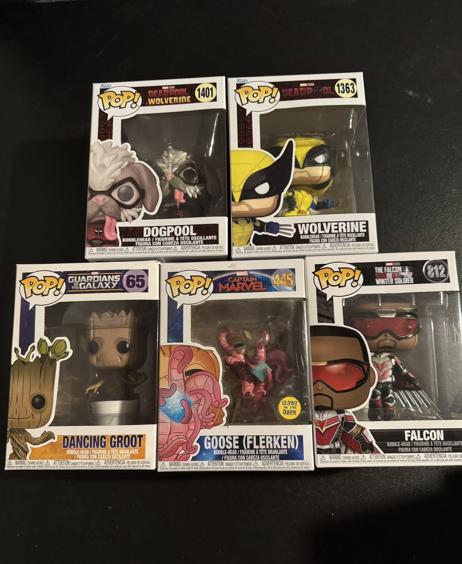 5 Marvel Funko Pops