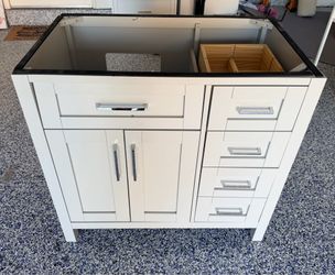 Hepburn 36 in. Freestanding Left Offset Bathroom Vanity Cabinet