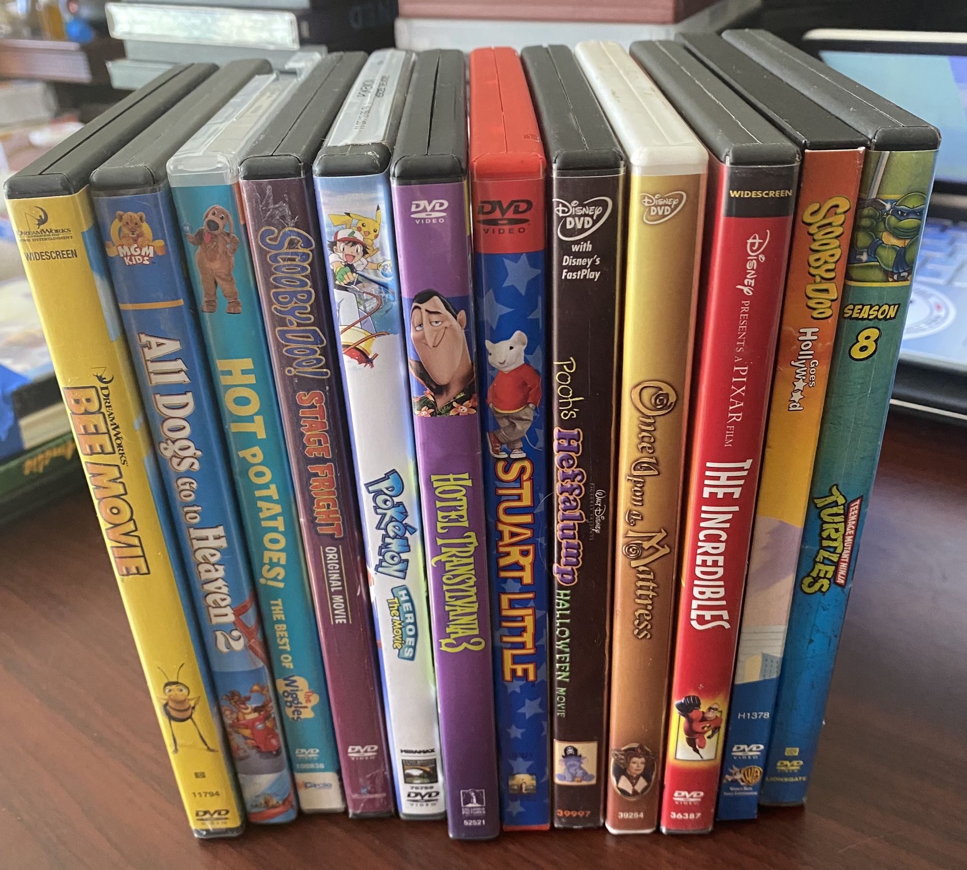 Childrens DVD’s, Lot of 12 DVD Movies, Scooby Doo, Ninja Turt, Disney Included !