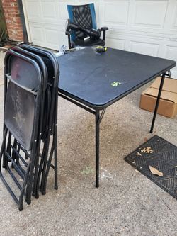 Folding table and chairs