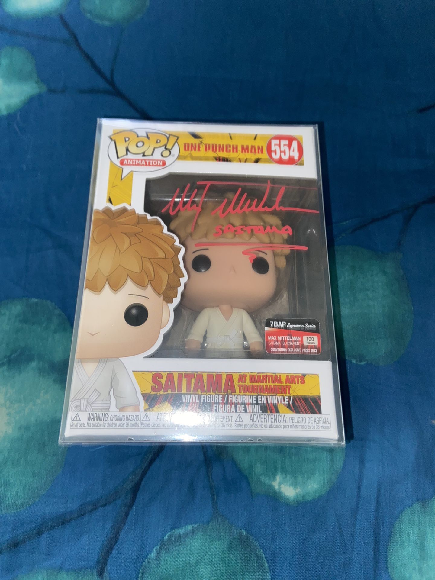 One Punch Man- Saitama (at Martial Arts Tournament) Max Mittelman Signed Funko