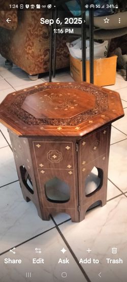 A set of mohogamy handcrafted moroccan side tables