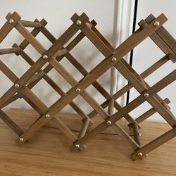 Freestanding Foldable 10 Bottle WINE RACK [PH]