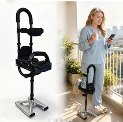 Hands Free Knee Crutch with wide stance base for superior stability, replaces knee scooter & Crutches |Left/Right leg support for foot & ankle recover