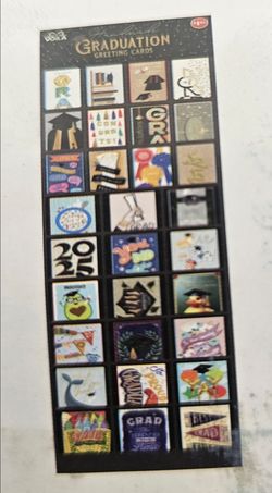 300 units of Graduation Hallmark Cards with Cardboard Display