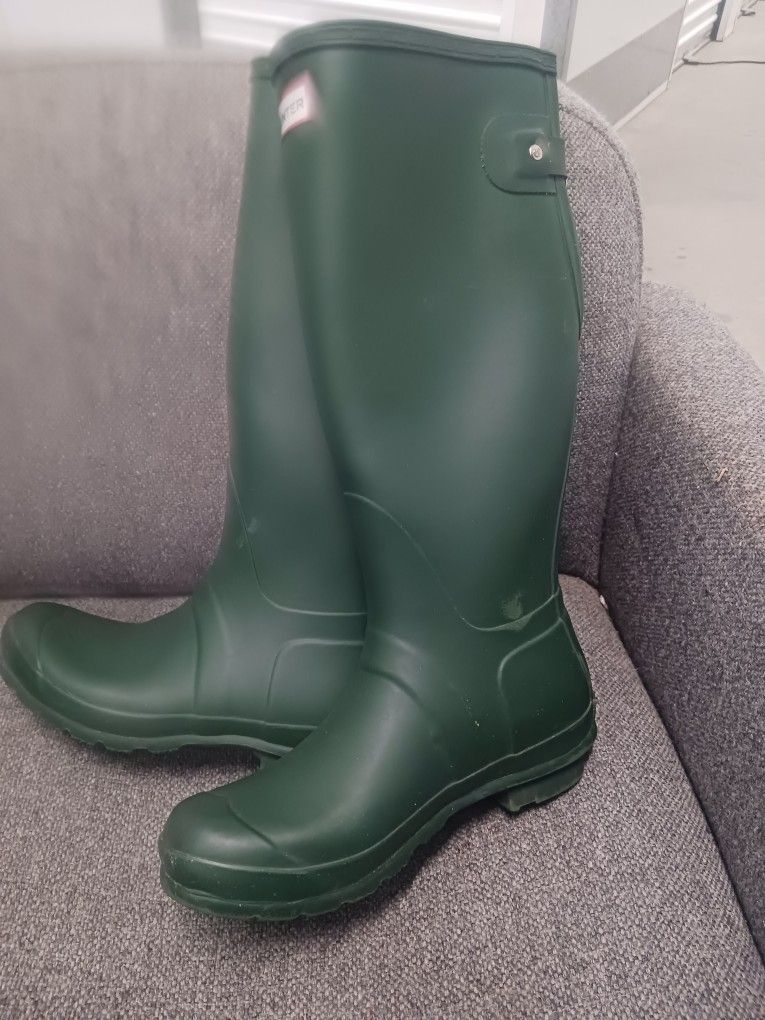 🌧☔️green plastic boots 7