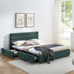 Queen Size Cushioned Bed frame 