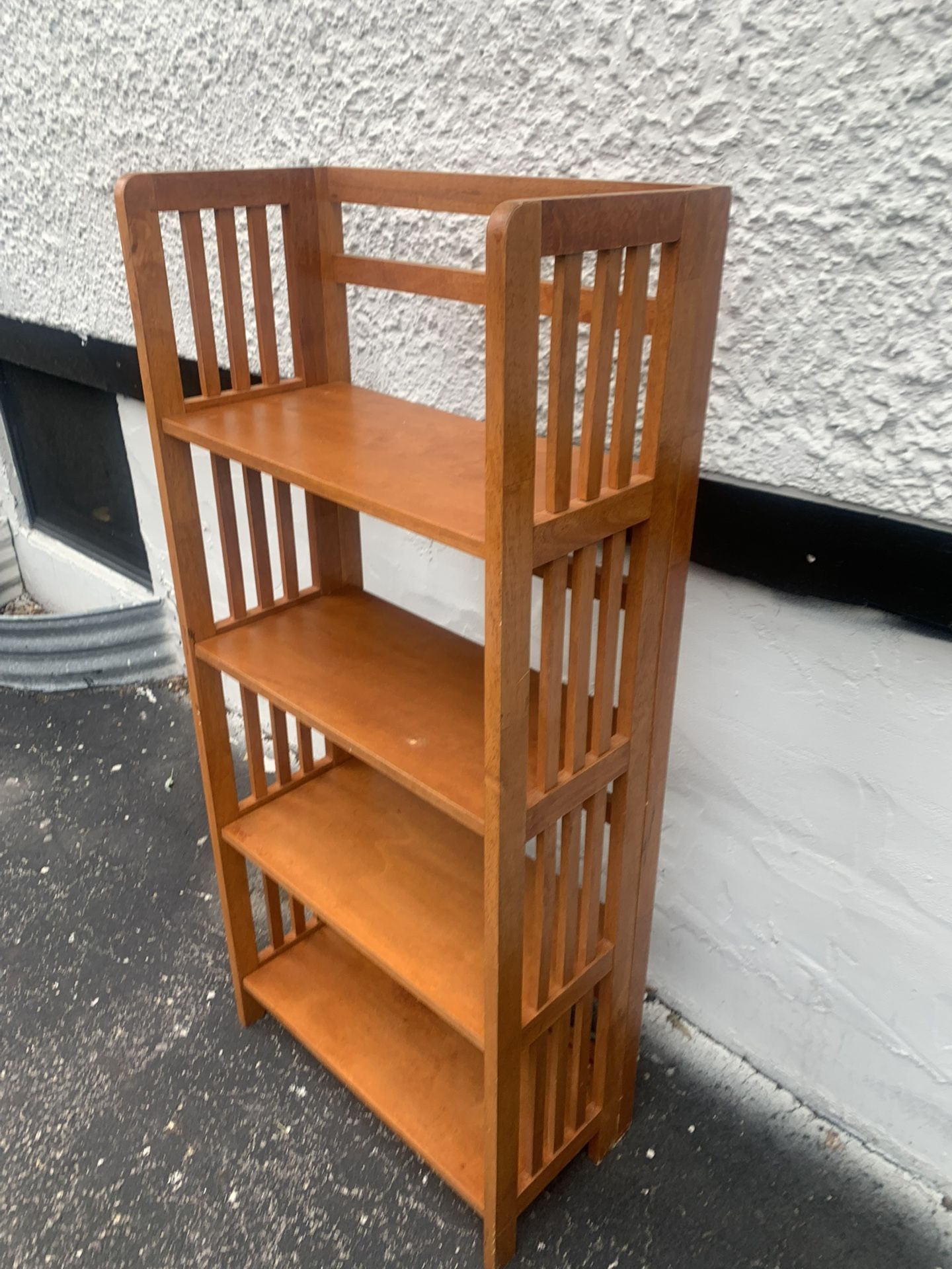 Bookcase Folding bookshelf 4 tiers Wood Foldable - 4 shelves 22 1/2 W x 11 5/8 D x 50 1/8H