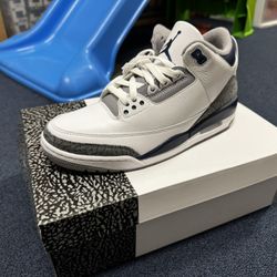 Brand New Jordan 3 Midnight Blue 8 Men