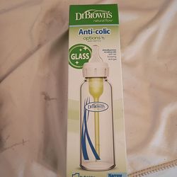Brand new Dr Brown's anti colic options glass 8oz bottle never used firm price $8 bucks pick up only 865 Ellsworth avenue right off of East Livingston