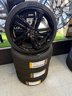 19” HONDA ACCORD WHEELS + TIRES (4) NEW-WE FINANCE NO CREDIT OK