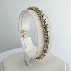 Ladies 1TCW Diamond S 10k 7” Tennis Bracelet 11053613