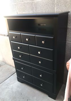 Tall Black Dresser