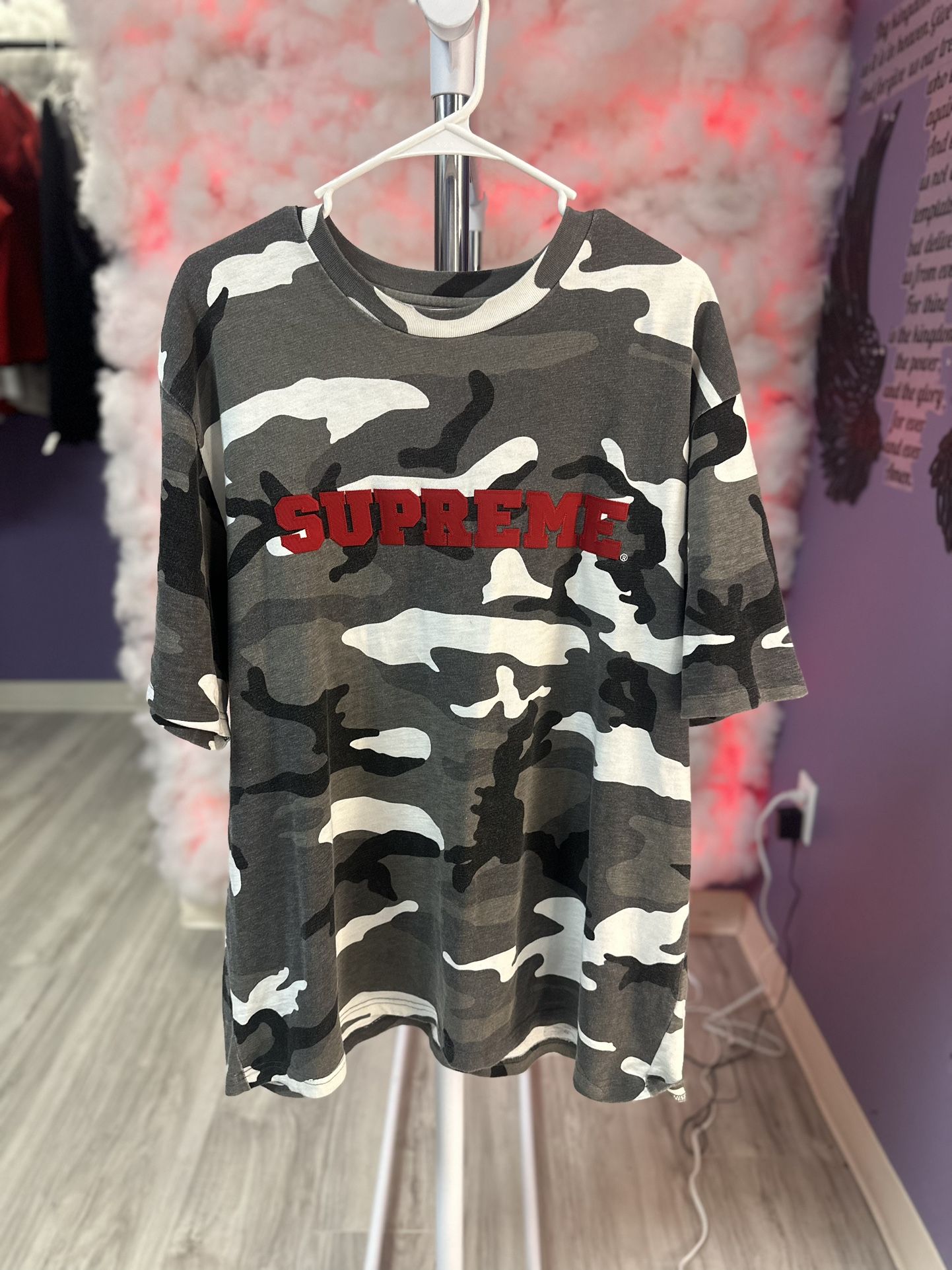Supreme Tee Snow Camo