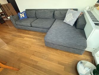 West Elm Urban 2-Piece Chaise Sectional Couch Sofa (116”)