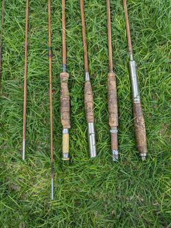 Miscellaneous bamboo fly rod handles and parts
