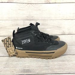 NWOB Men's Vans Half Cab Gore-Tex MTE-3 Black Gum Bottom Mid-Top Shoes Size 6.5