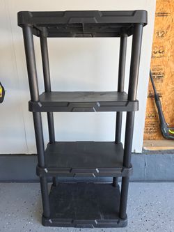 Rubbermaid Black Plastic Shelving Unit (3 Available)