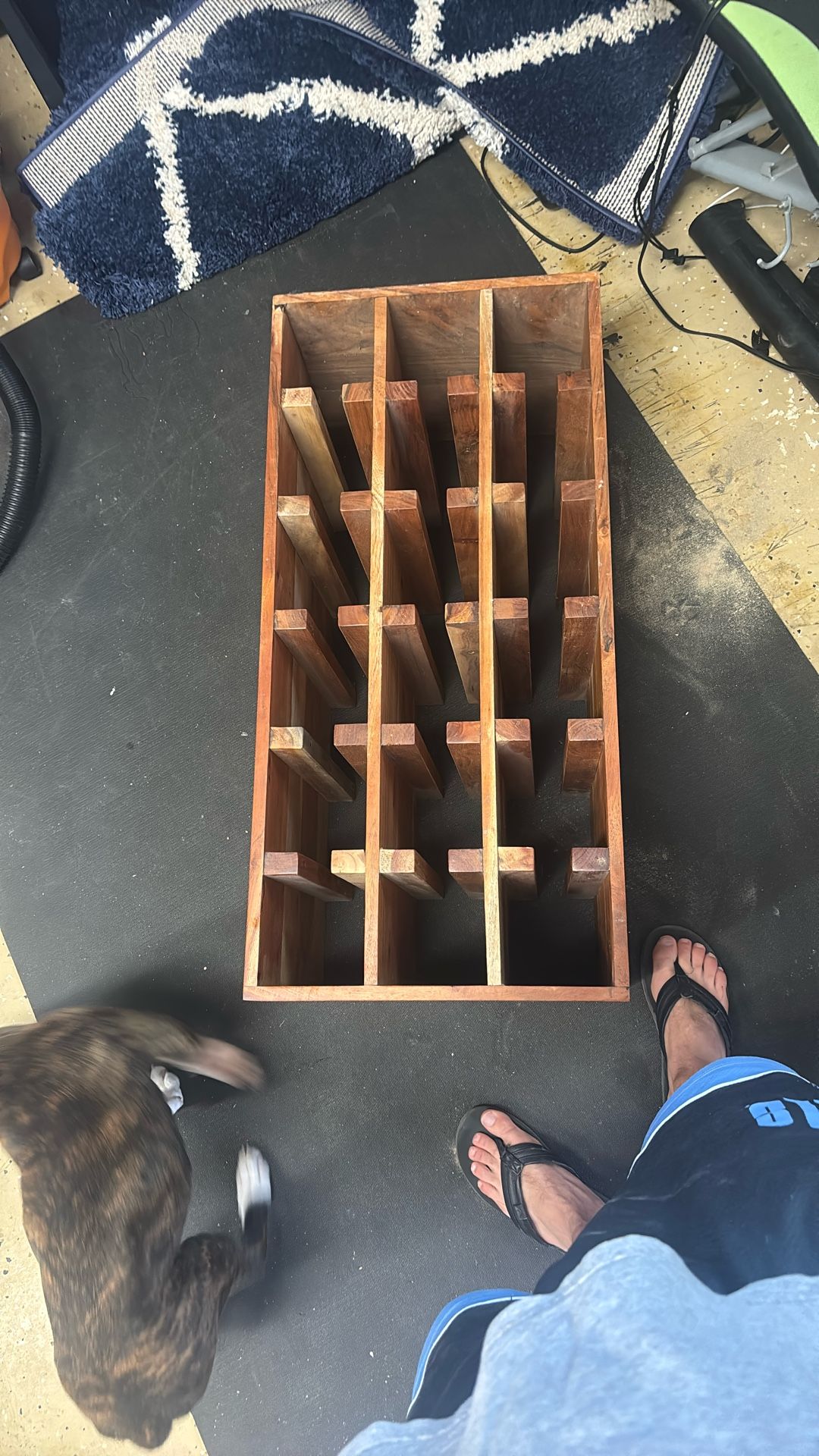 18 Bottle Wooden Wine Rack