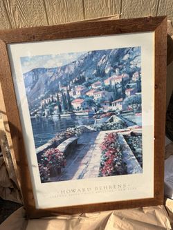 Mediterranean Landscape Print With Frame