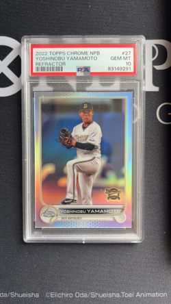 2022 Topps Chrome NPB Yoshinobu Yamamoto Refractor- GEM MT 10