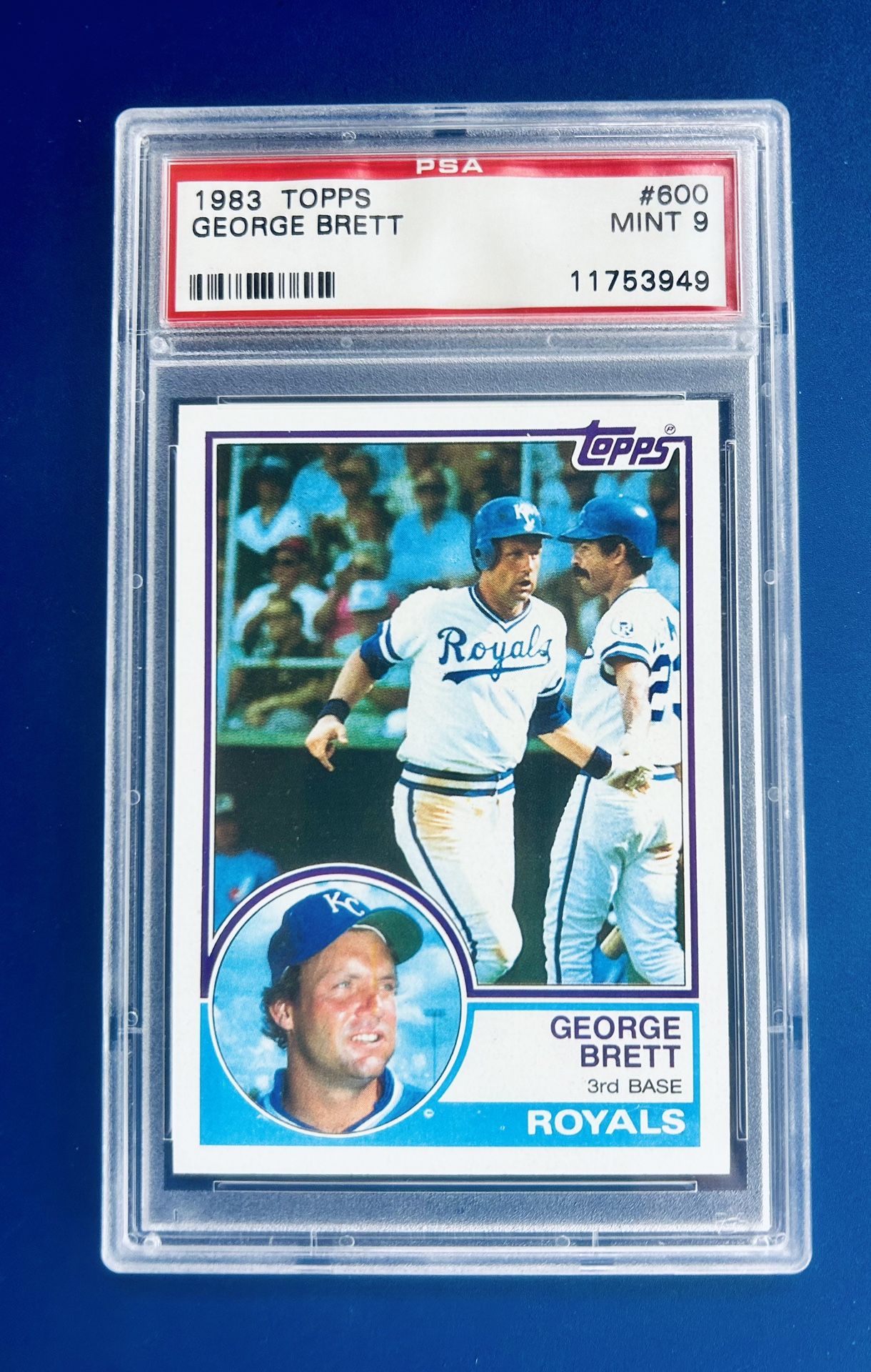 1983 Topps George Brett Baseball Card Graded PSA 9