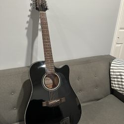 Takamine 12 String Guitar Black G Series Acoustic Electric