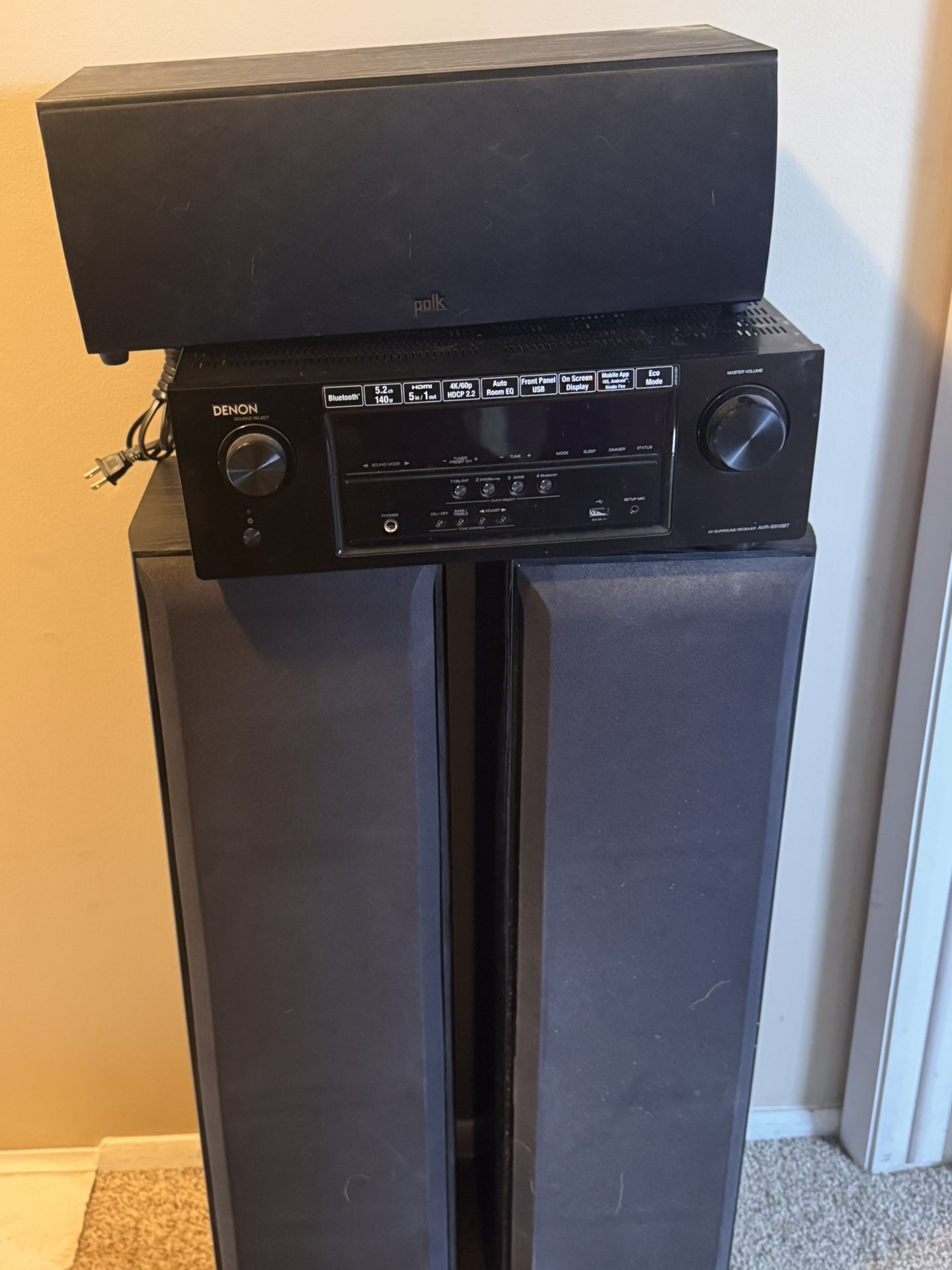 Home Theater Denon Receiver And Speakers