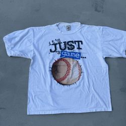 White and blue vintage 90s baseball tee baseball size XXL