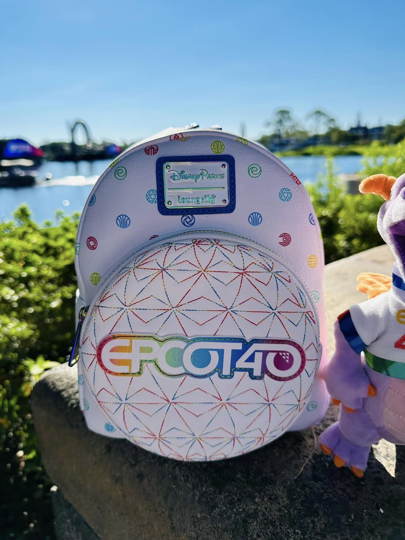 Disney Parks 2022 Epcot 40th Anniversary Spaceship Earth Backpack Bag Loungefly