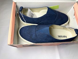 Kensie Salia Women’s Navy Slip-On Casual Fabric Shoes Flexible Easy On 8/38